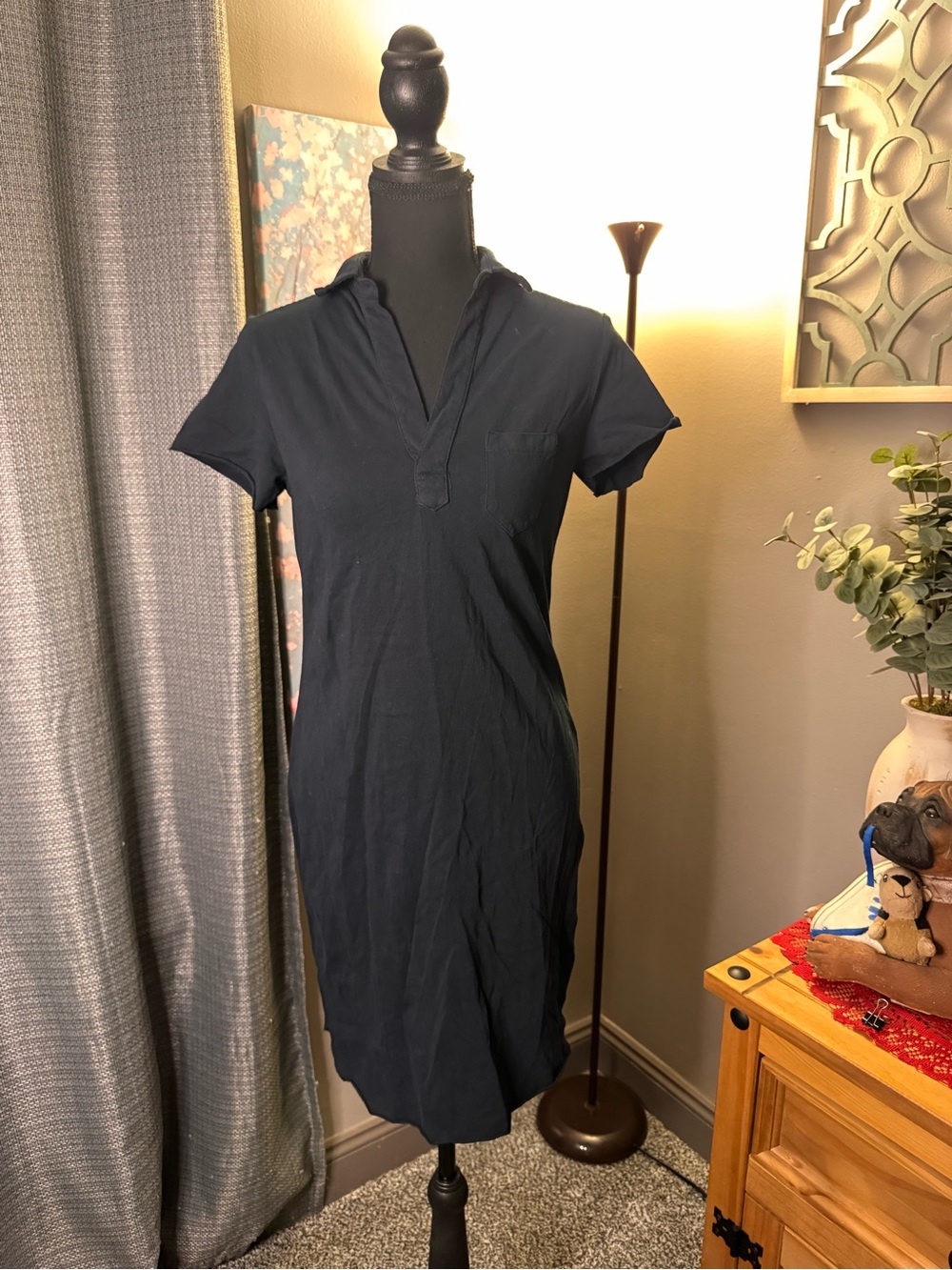 Frank & Eileen Navy Blue Polo Mini Dress